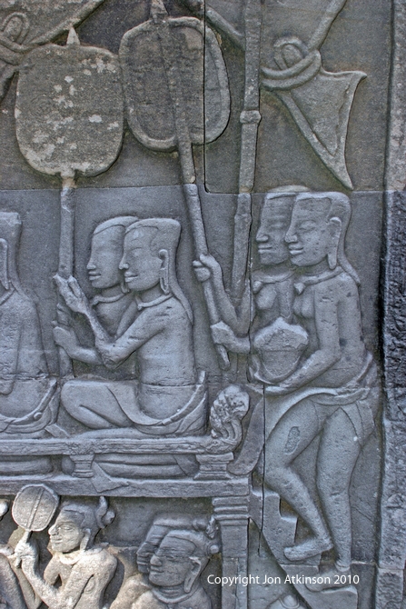 Carvings, Bayon Temple, Angkor.